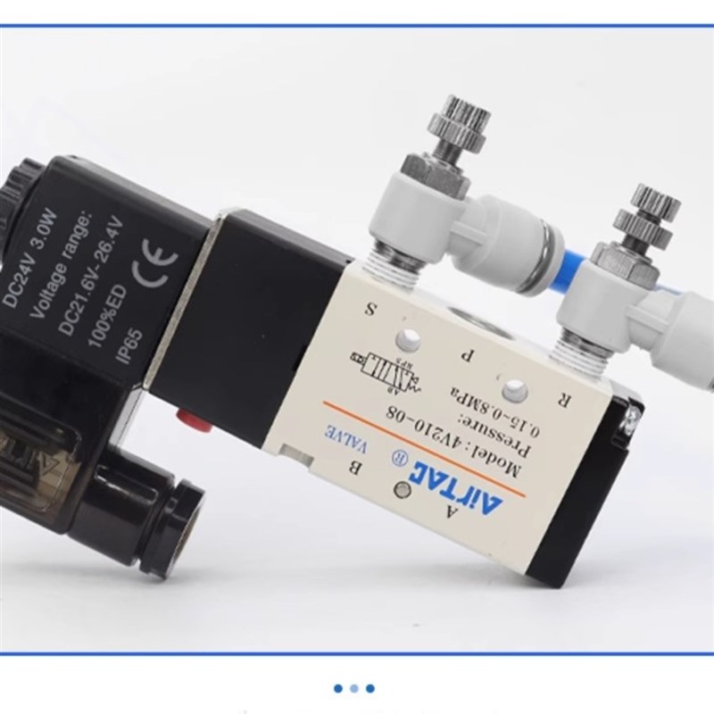 亚德客304不锈钢气管k接头气缸节流阀 PSL801A-S PSL802A 03 04B - 图0