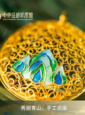 辈子银花胎中妻长美术丝外珐琅送生日送妈妈馆好运来闺蜜女友吊坠