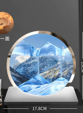 现代轻奢流沙画沙漏摆件客厅电视柜酒F柜家居软装饰品乔迁开业礼