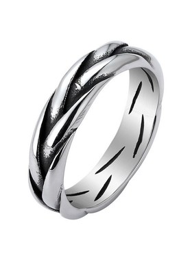 潮酷永恒对戒十字架戒指复古男女尾戒H嘻哈原创痞帅高级感轻奢指