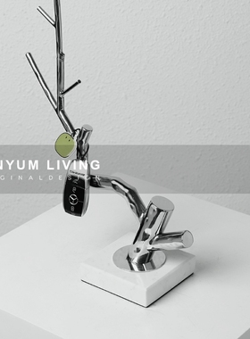 简约现代家居客厅入门玄关柜钥匙收纳F架挂饰创意摆件样板间装饰