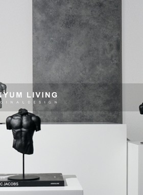 现代轻奢抽象半身l人物雕塑摆件售楼处样板房间玄关陈设软装摆设