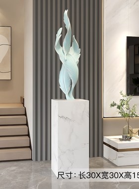 轻奢羽毛艺术摆件高级感客厅玄关电视柜J酒柜装饰品乔迁新居礼物