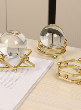 时来运转水晶球摆件轻奢客厅玄关酒E柜电视柜家居装饰品乔迁新居