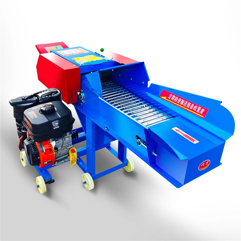 汽油款铡草机新款家用牛羊养殖秸C秆粉碎切草机汽油机款铡草揉丝 - 图3