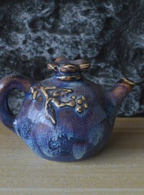 滴 格花 民国风摆件水滴 砚石榴古董古玩收藏品 釉仿古瓷器复古壶