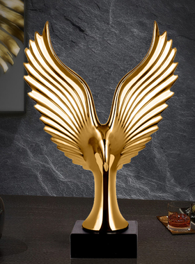 大鹏展翅办公室摆件家居装饰品领导高档轻L奢电视酒柜乔迁新居礼