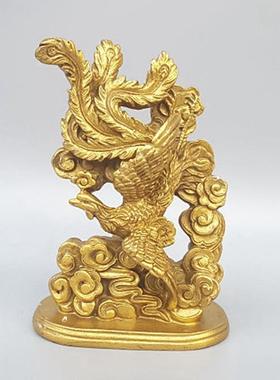 纯铜龙凤摆件一对龙凤戏珠铜龙凤呈祥家居客厅卧室创意结婚礼品