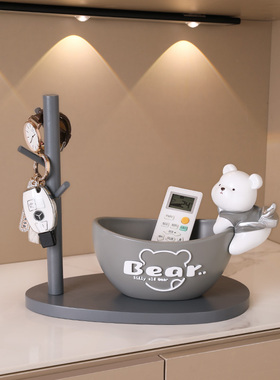 招财猫玄关收纳钥匙摆件入户门口鞋柜托盘置物架家居乔迁新居礼物