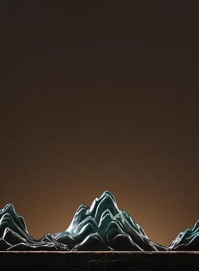 新中式假山摆件微景观创意客厅玄关样板间桌面鱼缸造景搭配装饰品