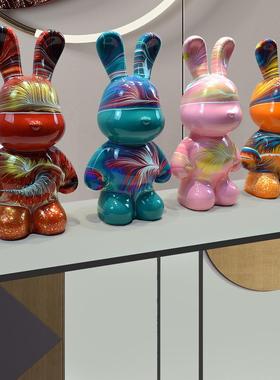 暴力熊摆件大气高端新居客厅玄关装饰品摆设落地升职现代创意礼物