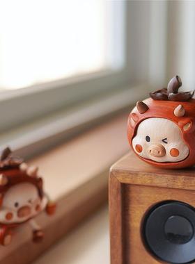 Joe/原木牛柿摆件桌面客厅桌面玄关家居可爱乔迁装饰礼品新年礼物