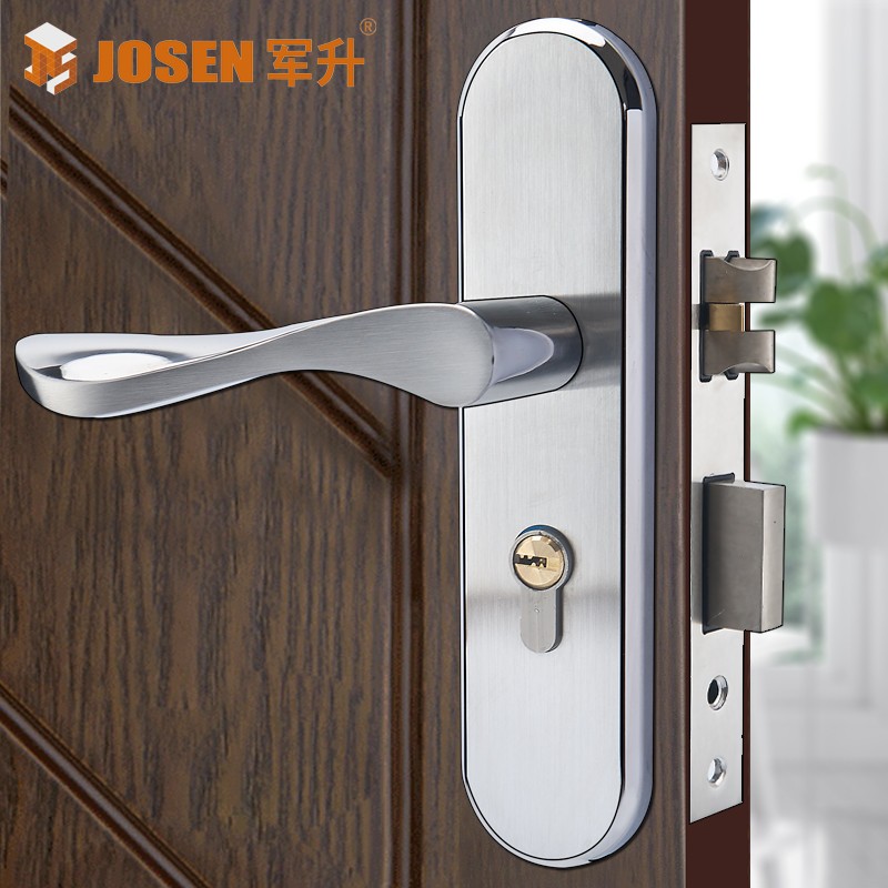 不锈钢门锁304室内卧室通用型房门锁厕所卫生间家用木门锁具加厚 - 图0