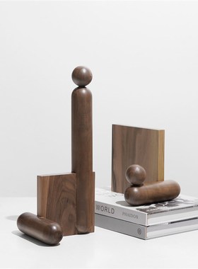 现代简约实木几何书档p书靠售楼处样板房书房书柜书桌家居软装饰