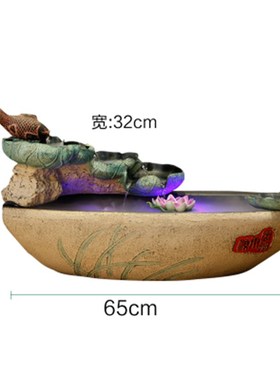 新中式创意假山流水摆件喷泉鱼缸客厅办公M室招财桌面装饰开业礼