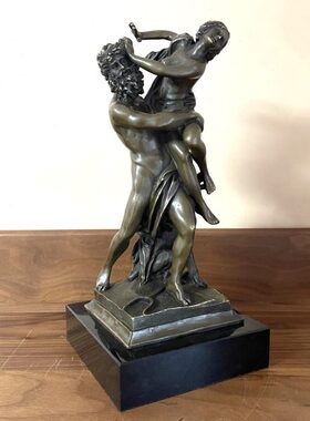 希腊神话冥王哈迪斯普西芬尼雕塑古铜铜像争夺欧式摆件家居饰品的