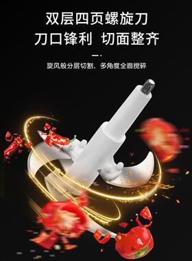 绞肉机龙德利大容量多功能电动家用搅拌不锈钢碎肉馅菜剁辣椒打蒜
