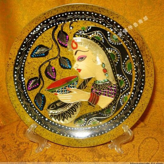 Pakistani bronzes, couple character hanging plates, Pakistani crafts decoration, wedding gifts