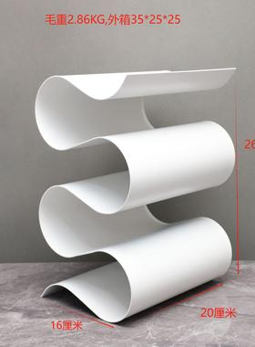 现代简约S形金属红酒架 样板间酒柜书房客厅餐厅桌面装饰摆件