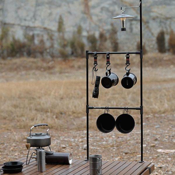 户外桌面置物架灯架多层挂架装备铝合金便携折叠烧烤架桌边餐具架,淘宝优惠券,粉丝福利购,淘宝优惠卷