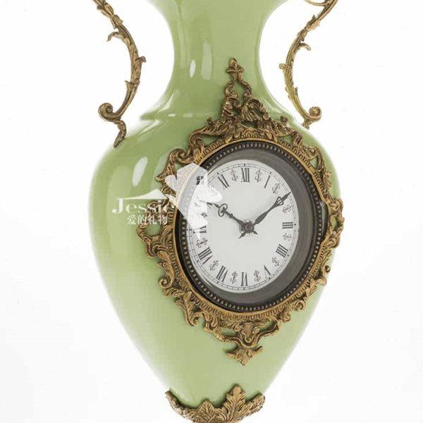 狮落皇庭高端艺术精品陶瓷做旧铜雕新款座钟家装摆件包邮,淘宝优惠券,粉丝福利购,淘宝优惠卷