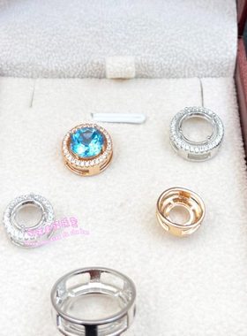 925银吊坠空托 圆形4MM-15MM 女款镶嵌宝石挂坠银托