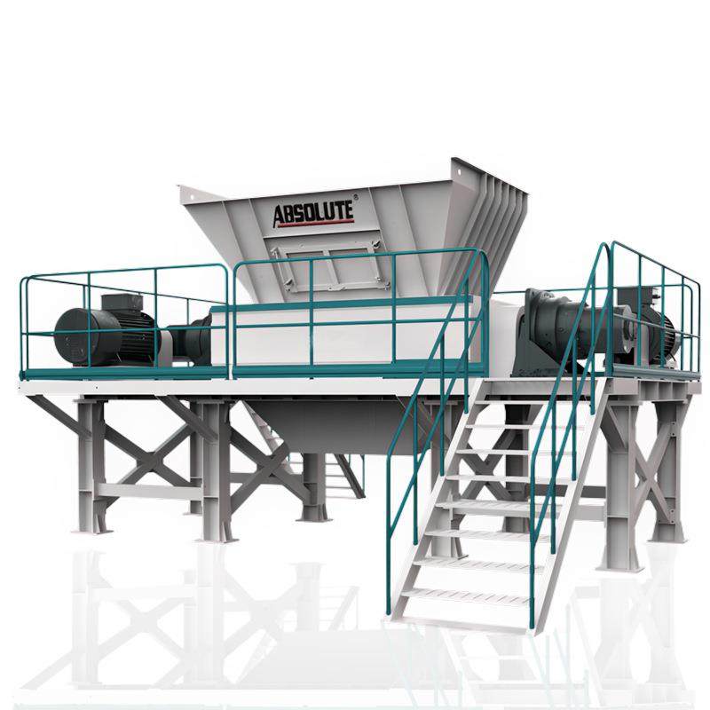 Shredder small crusher metal double shaft shredder garbage wood type crushing shredded material broken solid waste chassis