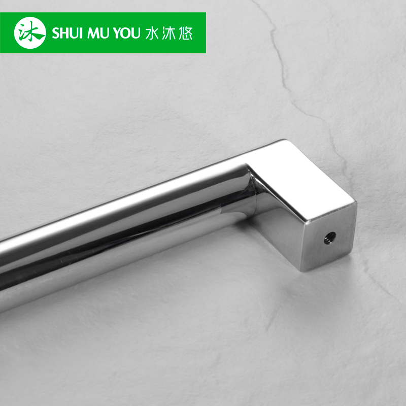 水沐悠高端木门不锈钢淋浴房玻璃互移门拉手把手订做哑黑拉丝定制 - 图3