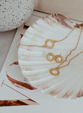 ins天然高级贝壳托盘子拍照道具桌面摆件拍摄影家居收纳装首饰品