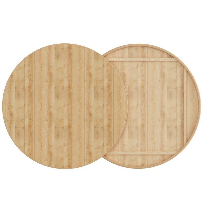 大圆桌面板家用餐桌实木圆桌带转盘复古圆台面餐厅酒店桌商用杉木,淘宝优惠券,粉丝福利购,淘宝优惠卷