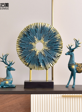 创意欧美式家居装饰品麋鹿摆件客厅酒柜电视柜结婚礼物工艺品摆设