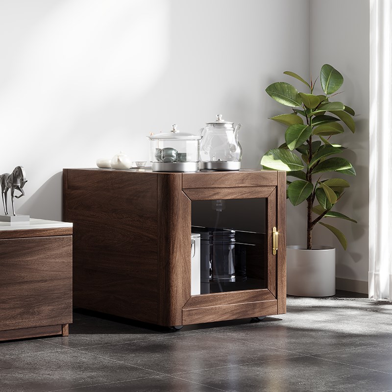 恬梦家居客厅沙发边几小茶车家用实木可移动茶台迷你茶桌阳台小型 - 图0