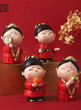 佳偶天成小摆件中式婚礼客厅桌面装饰品摆设送新人新婚结婚礼物女