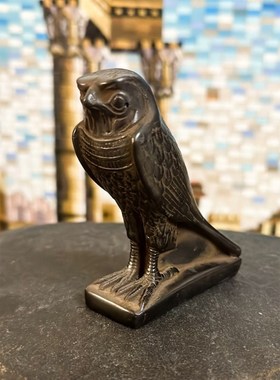 现货稀有款 埃及卢克索雕像收藏款古F埃及荷鲁斯之神摆件 异国装