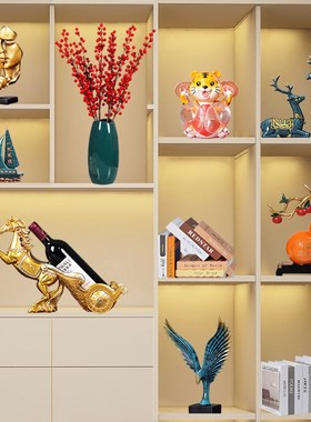 轻奢高档酒柜摆件家居现代客厅玄关电视柜办公室书房装饰品工艺品
