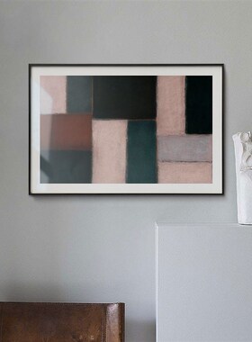 不够艺术 现代色块抽象装饰画工作室样板间背景墙挂画小客厅壁画