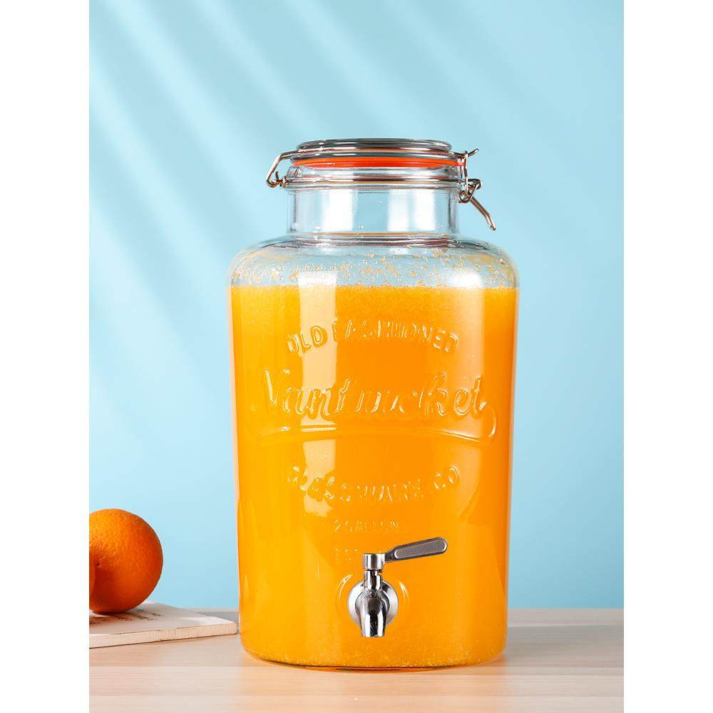 网红可乐桶容器威士忌调酒桶自助饮料桶带龙头凉水壶玻璃果汁罐,淘宝优惠券,粉丝福利购,淘宝优惠卷