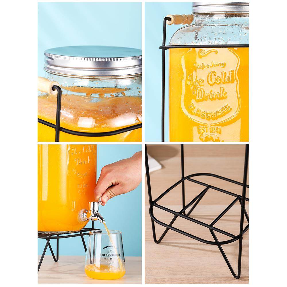 网红可乐桶容器威士忌调酒桶自助饮料桶带龙头凉水壶玻璃果汁罐,淘宝优惠券,粉丝福利购,淘宝优惠卷