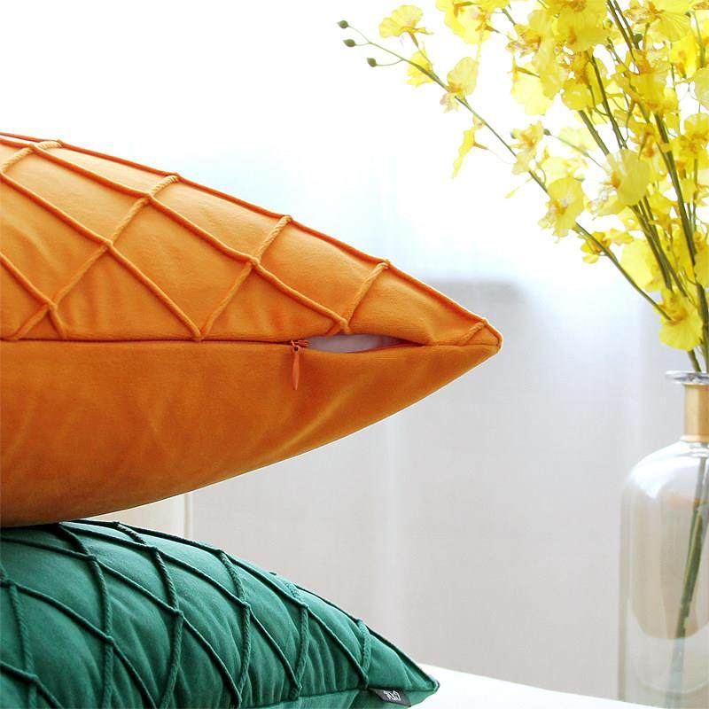 沁汐抱枕天鹅绒超柔方格子靠背条纹靠枕客厅轻奢简约丝绒沙发靠垫,淘宝优惠券,粉丝福利购,淘宝优惠卷