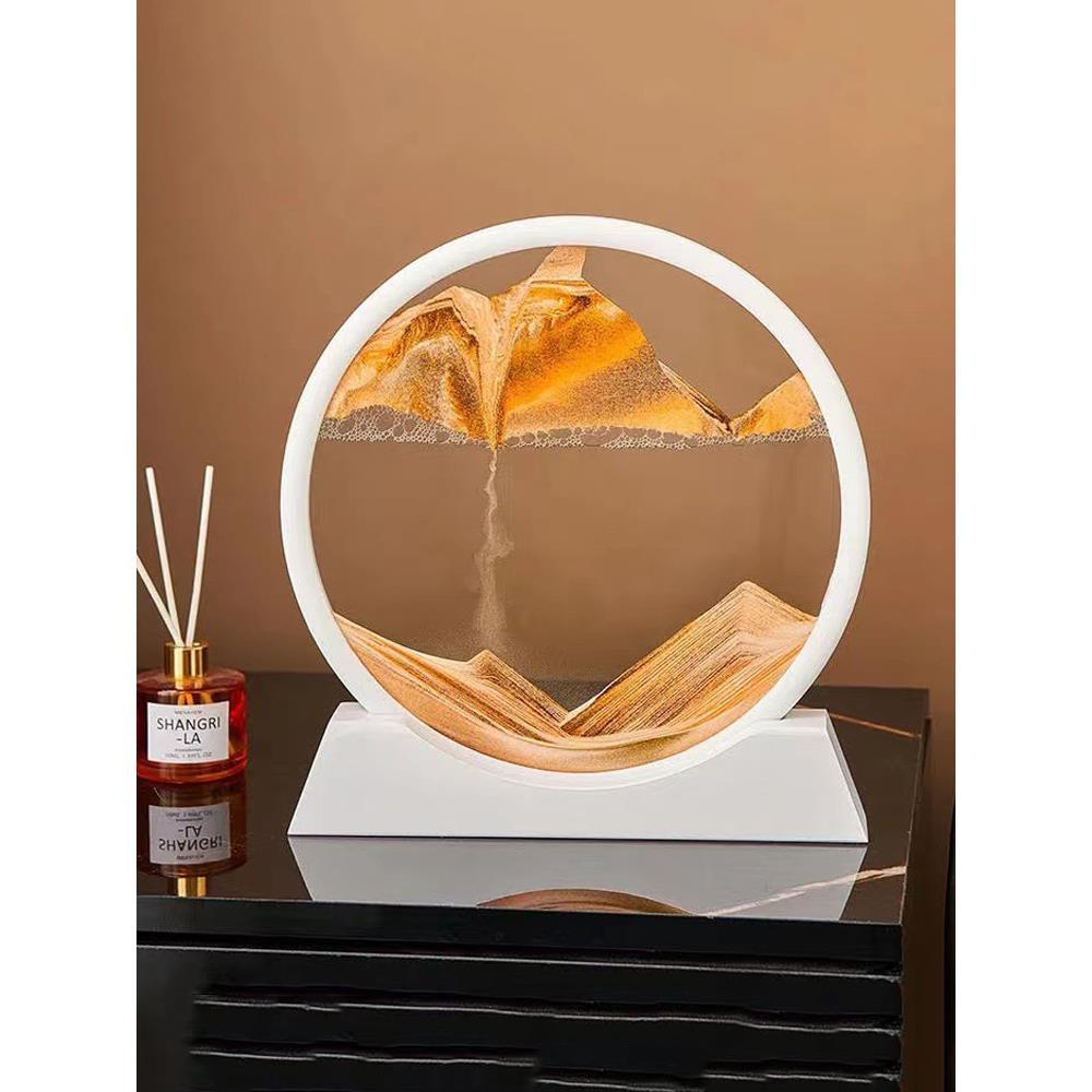 流沙画摆件创意艺术客厅办公室酒柜电视柜家居轻奢装饰品礼物沙漏 - 图1