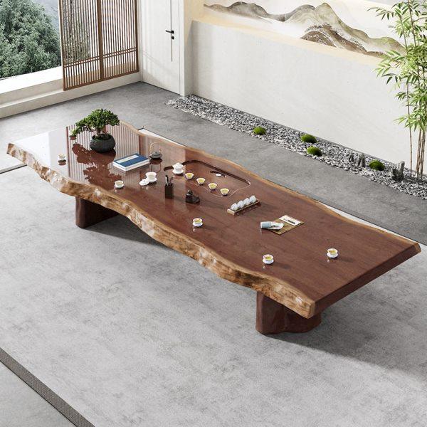 新中式实木大板茶桌椅组合家用泡茶台禅意功夫公茶室客厅茶桌,淘宝优惠券,粉丝福利购,淘宝优惠卷