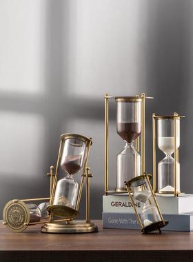 北欧现代轻奢创意个性沙漏计时器办公室桌面小摆件客厅家居装饰品