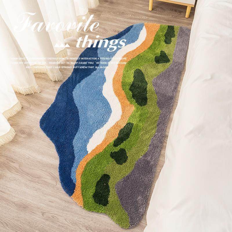 北欧ins风苔藓卧室床边毯客厅沙发茶几儿童房间飘窗地毯防滑地垫,淘宝优惠券,粉丝福利购,淘宝优惠卷