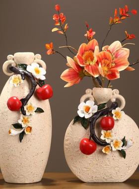 欧式高档陶瓷花瓶客厅家居玄关餐边柜酒柜装饰品插花新家摆件礼物