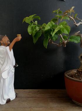 石湾陶瓷中式家居客厅书房电视柜摆件古典人物诗仙李白 太白明月