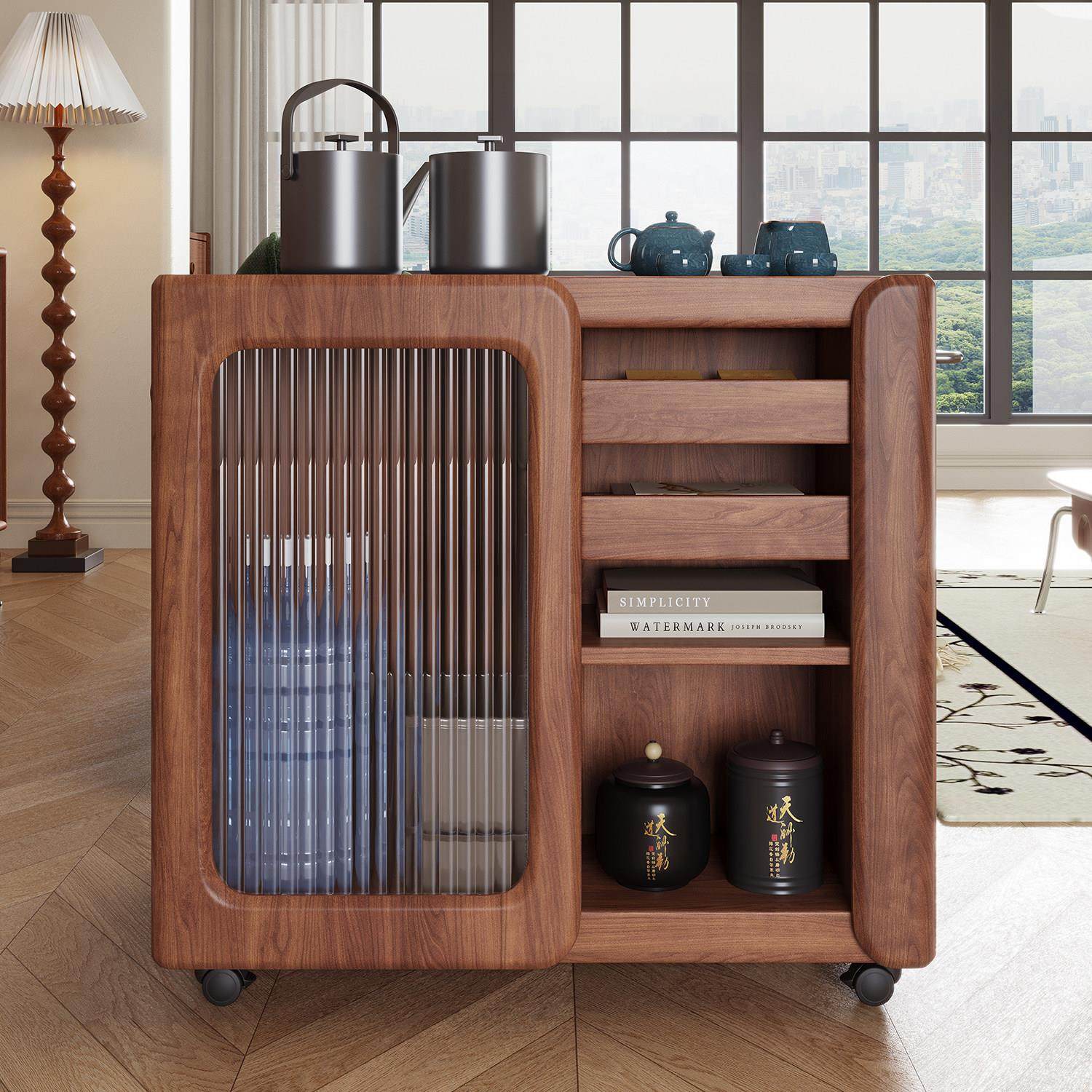 旺拓实木移动茶水柜烧水壶一体边几阳台茶几家用客厅沙发侧边茶几,淘宝优惠券,粉丝福利购,淘宝优惠卷