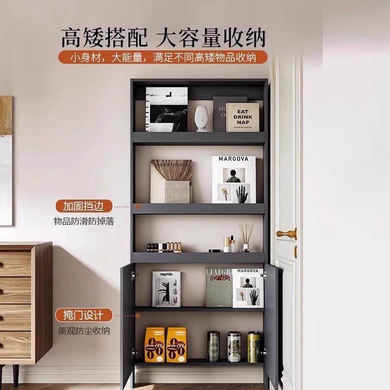 书架门后窄缝收纳落地置物架实木靠墙小户型超薄书报柜子一体靠墙,淘宝优惠券,粉丝福利购,淘宝优惠卷