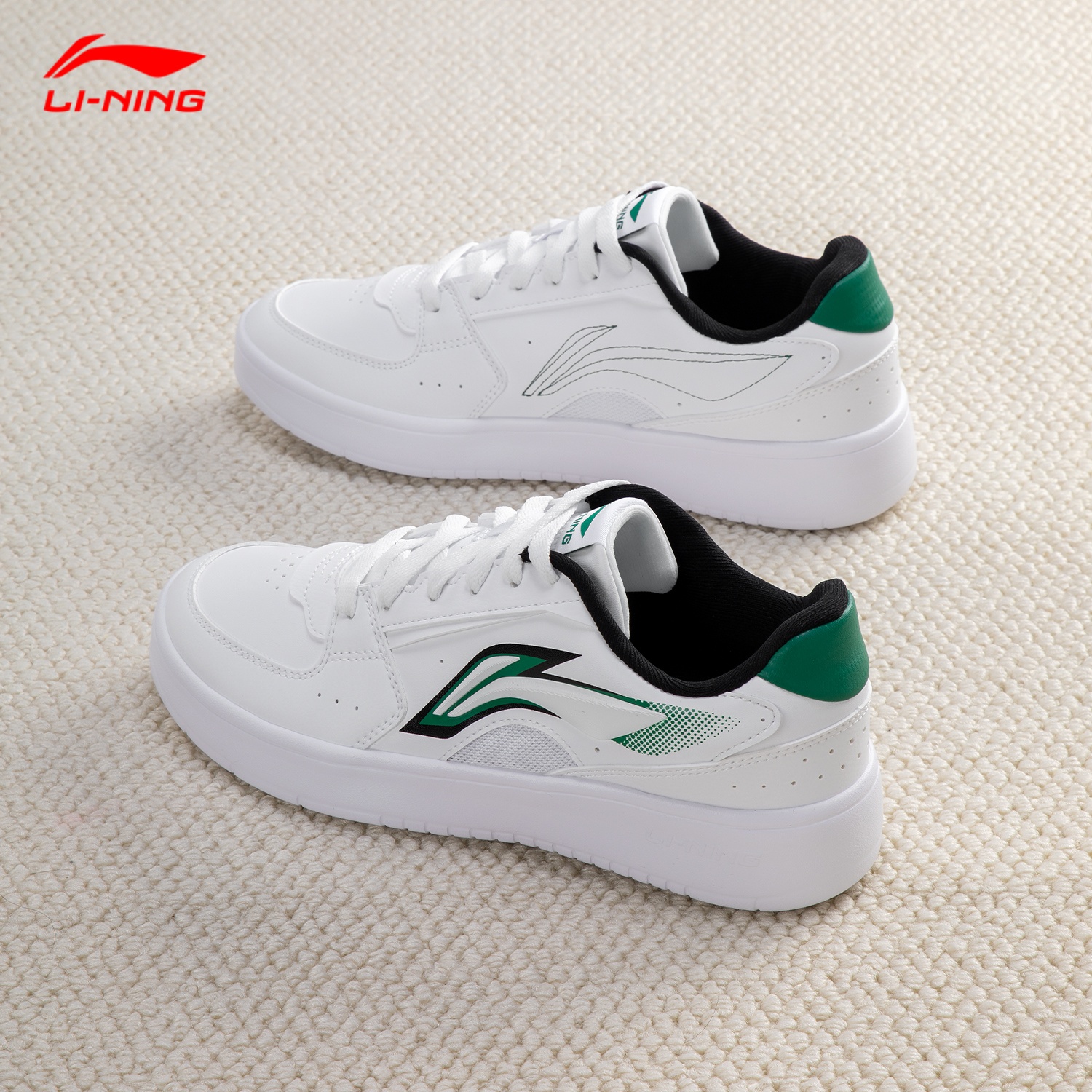 李宁板鞋男鞋星河2025冬季新款轻便软底增高耐磨男士休闲鞋运动鞋 - 图1