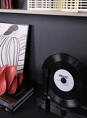 斯宇轻奢北欧风样板间售楼处高级感书架书柜桌面装饰品摆件工艺品