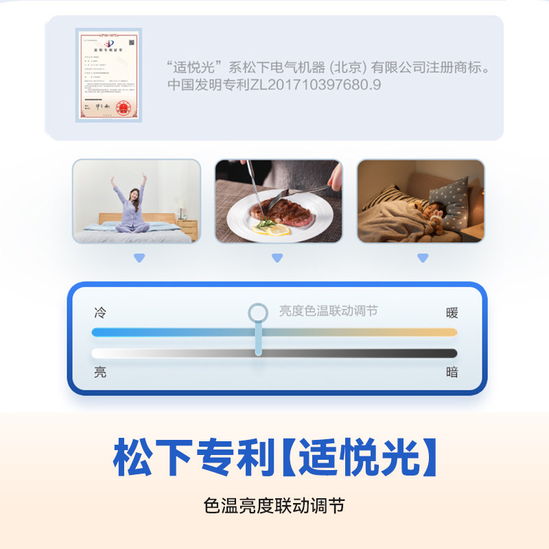 松下护眼吸顶灯IP40全光谱LED客厅灯卧室灯现代简约书房智能灯具,淘宝优惠券,粉丝福利购,淘宝优惠卷